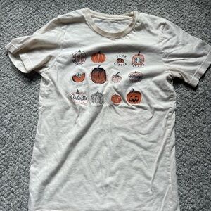 Screen printed pumpkin tee
